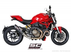 SC Project Carbon Oval Auspuff fr Ducati Monster 1200 bis Bj. 2016